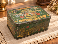 Vintage Handcrafted Iron Tobacco Printed Iron Box – handcrafted vintage decor product image 1