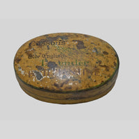 Vintage Cushions Lavender printed iron box, angled view