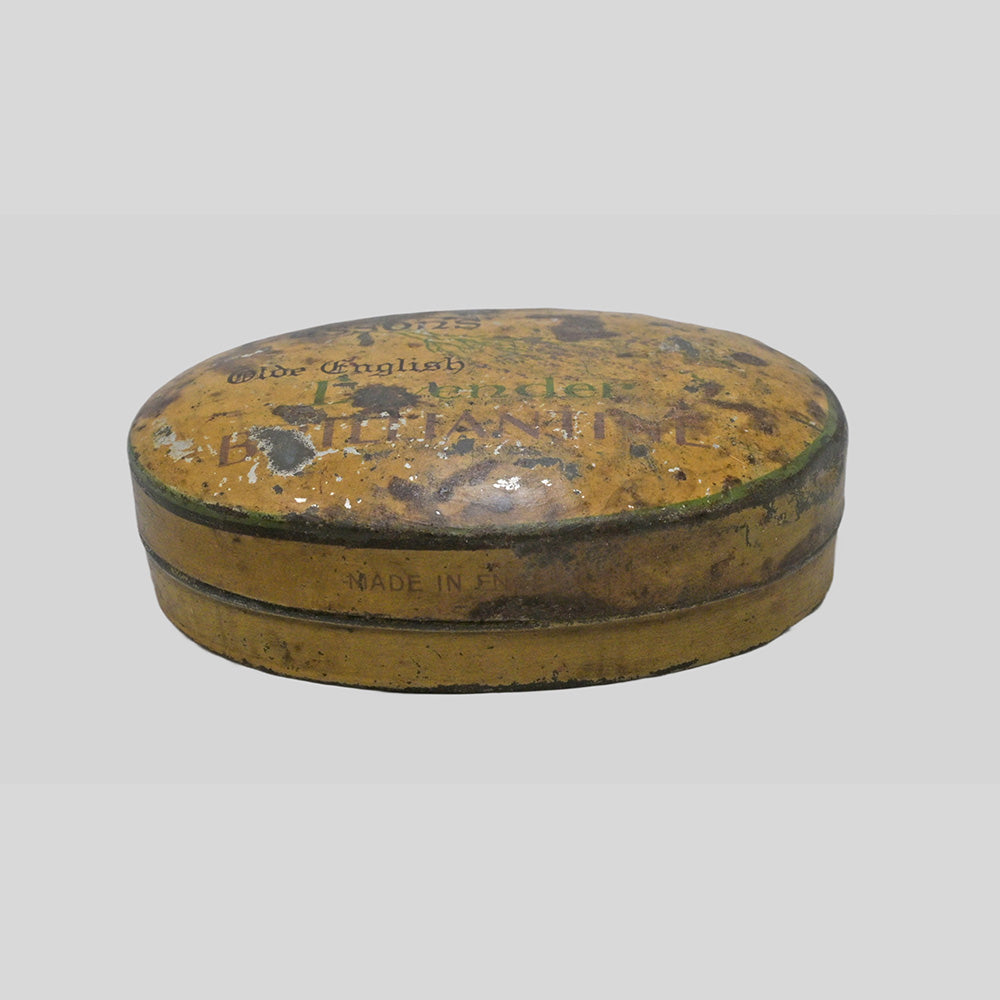 Vintage Cushions Lavender printed iron box, another angle