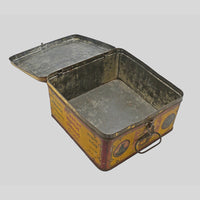 Vintage original Pabhat Stove printed tin box, alternate view