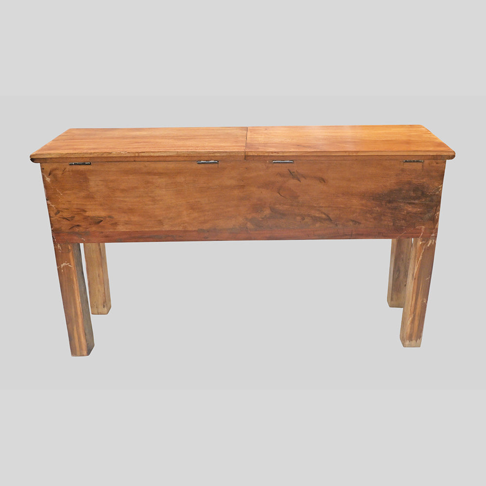 Recycled Wooden Console Table – Handcrafted with Antique Wood Carvings - 2026102208UNQ