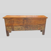 Recycled Wooden Console Table – Handcrafted with Antique Wood Carvings - 2026102209UNQ