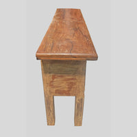 Recycled Wooden Console Table – Handcrafted with Antique Wood Carvings - 2026102211UNQ