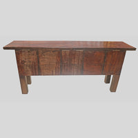 Recycled Wooden Console Table – Handcrafted with Antique Wood Carvings -2026102212UNQ