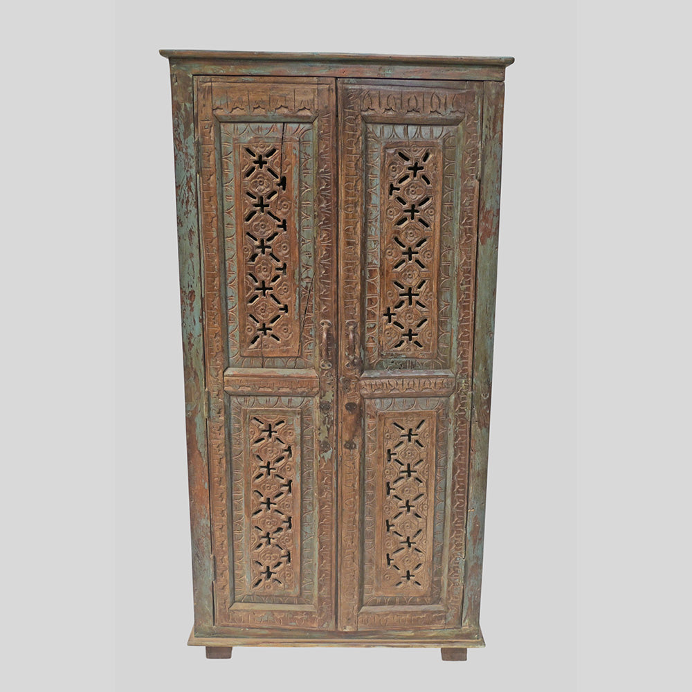 Recycle Antique Door and Old wood converted and Crafted Cabinet-2026102301UNQ
