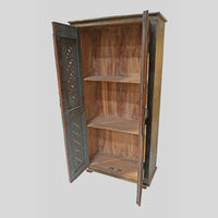 Recycle Antique Door and Old wood converted and Crafted Cabinet-2026102301UNQ