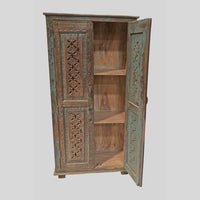 Recycle Antique Door and Old wood converted and Crafted Cabinet-2026102301UNQ
