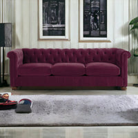 Chesterfield Brenna 3 Seater Solid Wood Fabric Sofa