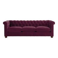 Chesterfield Brenna 3 Seater Solid Wood Fabric Sofa