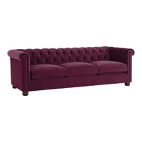 Chesterfield Brenna 3 Seater Solid Wood Fabric Sofa