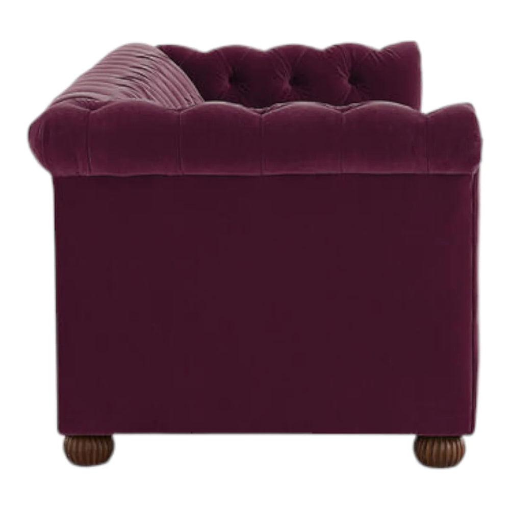 Chesterfield Brenna 3 Seater Solid Wood Fabric Sofa