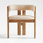 Ceremonie Natural Boucle Dining Armchair by Athena Calderone