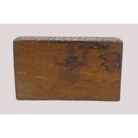 Handcrafted Wooden Jewelry Box | Carved Indian Tribal Style Trinket Box - 2026080301DAF