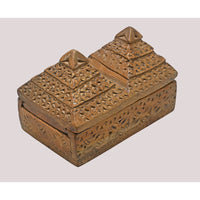 Handcrafted Wooden Jewelry Box | Carved Indian Tribal Style Trinket Box - 2026080301NWF