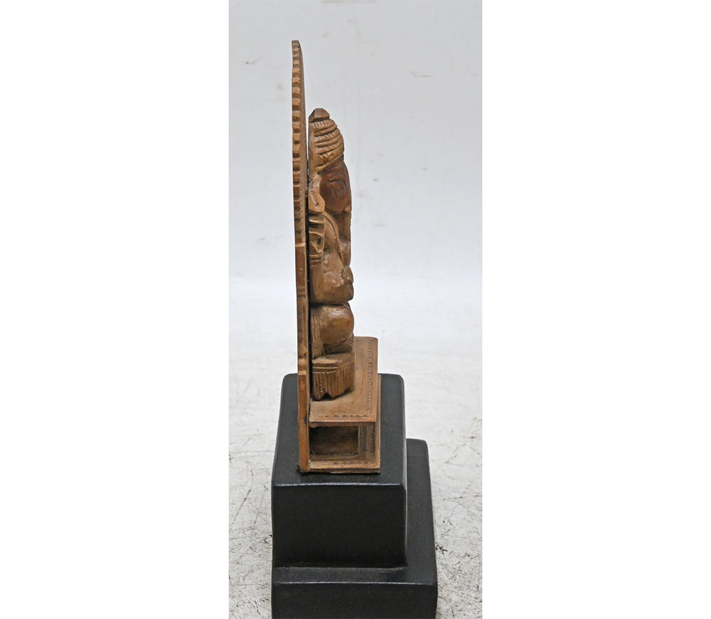 Handcrafted Wooden Lord Ganesha Carving Statue