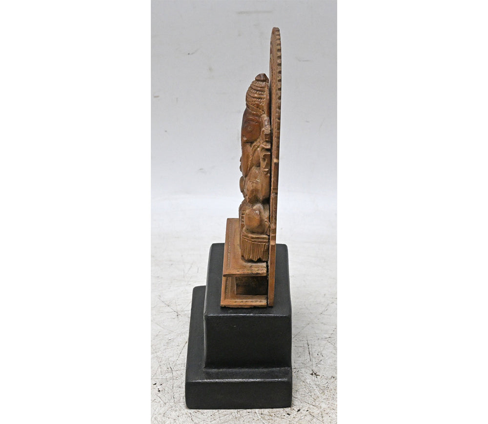 Handcrafted Wooden Lord Ganesha Carving Statue