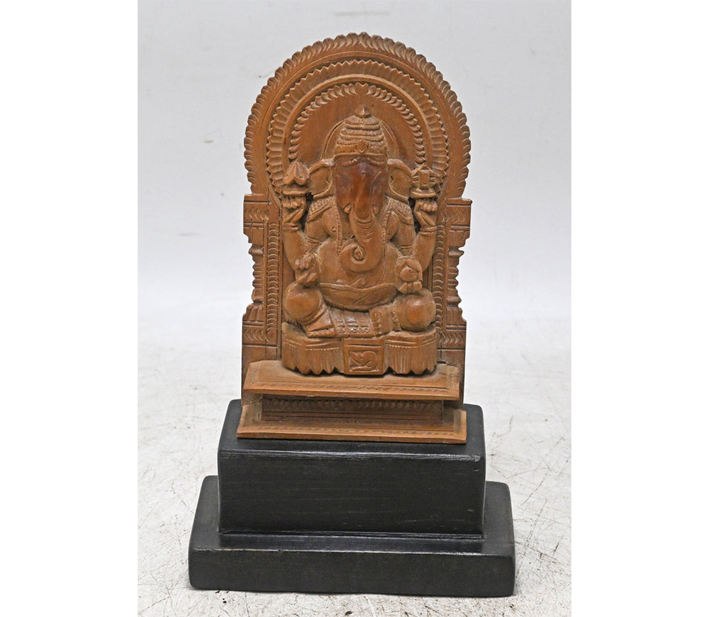 Handcrafted Wooden Lord Ganesha Carving Statue
