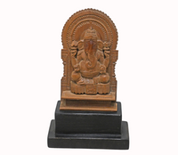 Antique Sandalwood Lord Ganesha Figurine - 2026080301UNQ