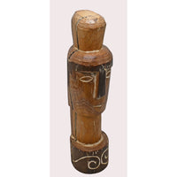 Handcrafted Tribal Wooden Figurine – Rustic Folk Art Decor - 2026081202UNQ
