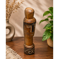 Handcrafted Tribal Wooden Figurine – Rustic Folk Art Decor - 2026081202UNQ