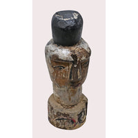 Handcrafted Tribal Wooden Face Sculpture – Distressed Antique Finish - 2026081206UNQ