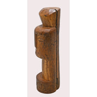 Handcrafted Tribal Wooden Face Sculpture – Rustic Folk Art Decor - 2026081204UNQ