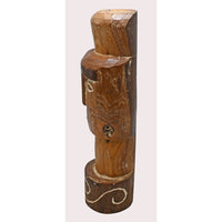 Handcrafted Tribal Wooden Figurine – Rustic Folk Art Decor - 2026081202UNQ