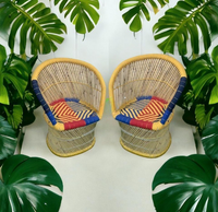 Handmade Bamboo Mudda Chairs for Balcony Indoor and Outdoor Seating