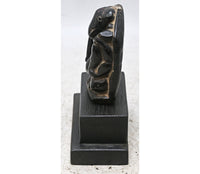 Handcrafted Black Stone Ganesha Idol with Wooden Display Stand