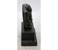 Handcrafted Black Stone Ganesha Idol with Wooden Display Stand