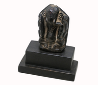Antique Black Hard Stone Ganesha Figurine - M2026080303UNQ