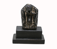 Antique Black Hard Stone Ganesha Figurine - M2026080303UNQ