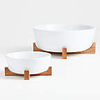 Oven-to-Table Large Serve Bowl with Acacia Wood Trivet