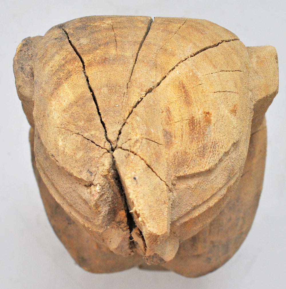 Antique Wooden Woman Lady Figurine Original Old Hand Carved