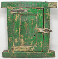Antique Wooden Wall Décor Small Window Original Old Hand Crafted New Painted