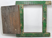 Antique Wooden Wall Décor Small Window Original Old Hand Crafted New Painted