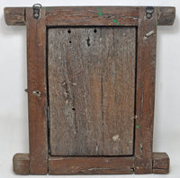 Antique Wooden Wall Décor Small Window Original Old Hand Crafted New Painted