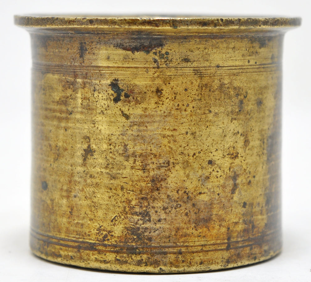 Antique Brass Puja Worship Holy Water Panchpatra Pot Original Old Hand Crafted