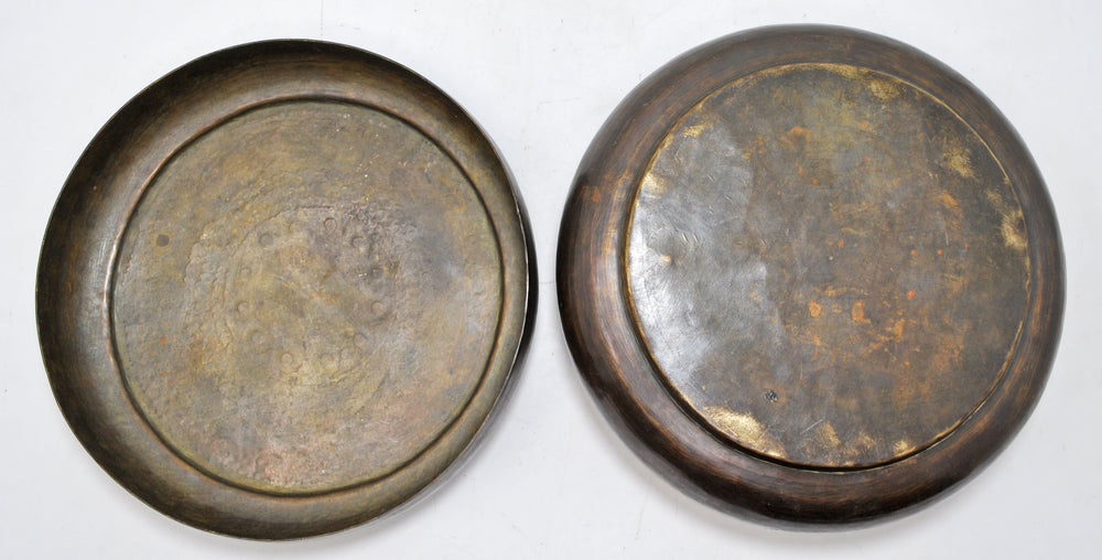 Antique Brass Round Chapati Bread Box Original Old Hand Crafted Engraved