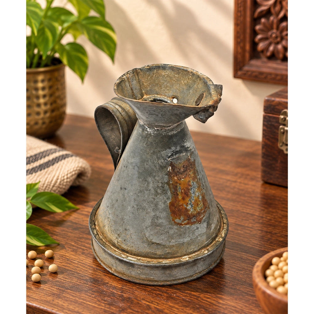 Antique Handcrafted Iron Measuring Pot - 2026091215UNQ