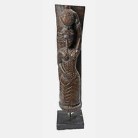 Antique Handcrafted Wooden Figurine on stand - 2026091208UNQ