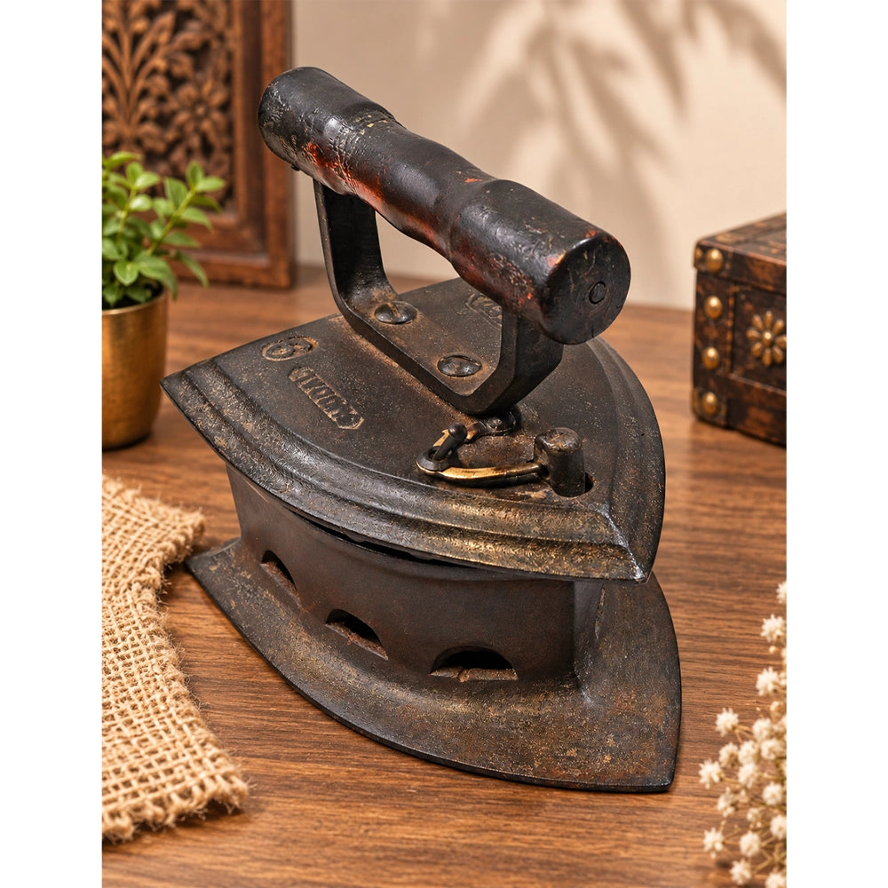 Antique Handcrafted Coal iron Press Rare - 2026091202UNQ