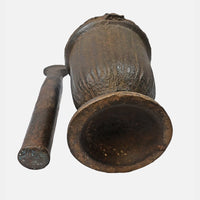 Antique Handcrafted Grinding Iron Pot with Mortar  Rare - 2026091203UNQ