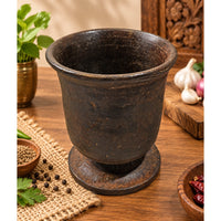 Antique Handcrafted Grinding Iron Pot Rare - 2026091207UNQ