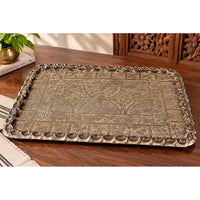 Antique Handcrafted Serving Tray - 2026091210UNQ
