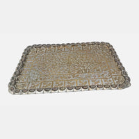 Antique Handcrafted Serving Tray - 2026091210UNQ