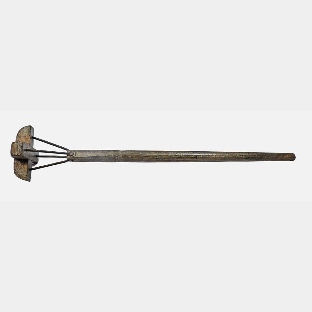 Antique handcrafted kitchen hand mixer, close-up detail