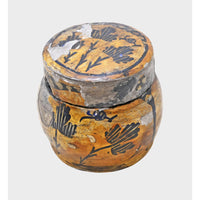 Floral papier-mâché decorative box, alternate view