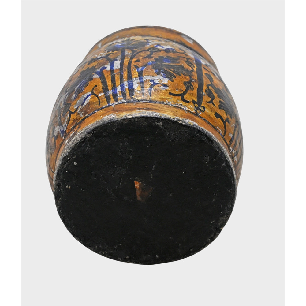Handcrafted floral papier-mâché box, alternate angle