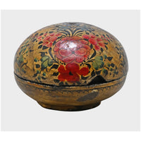 Handcrafted floral artwork box, alternate view
